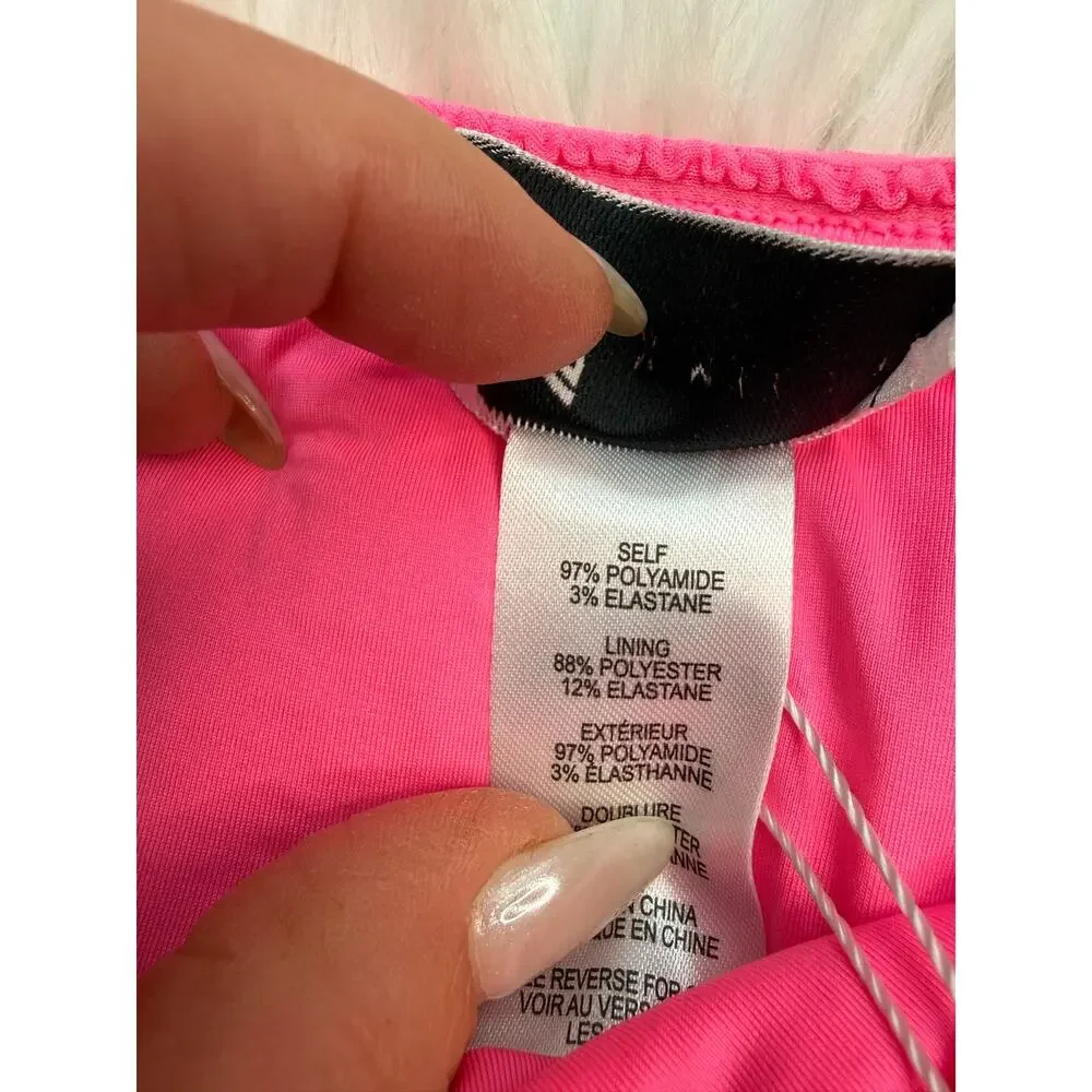 Milly Margot Solid Bandeau Bikini Set Size S Pink NWT REVOLVE Resortwear